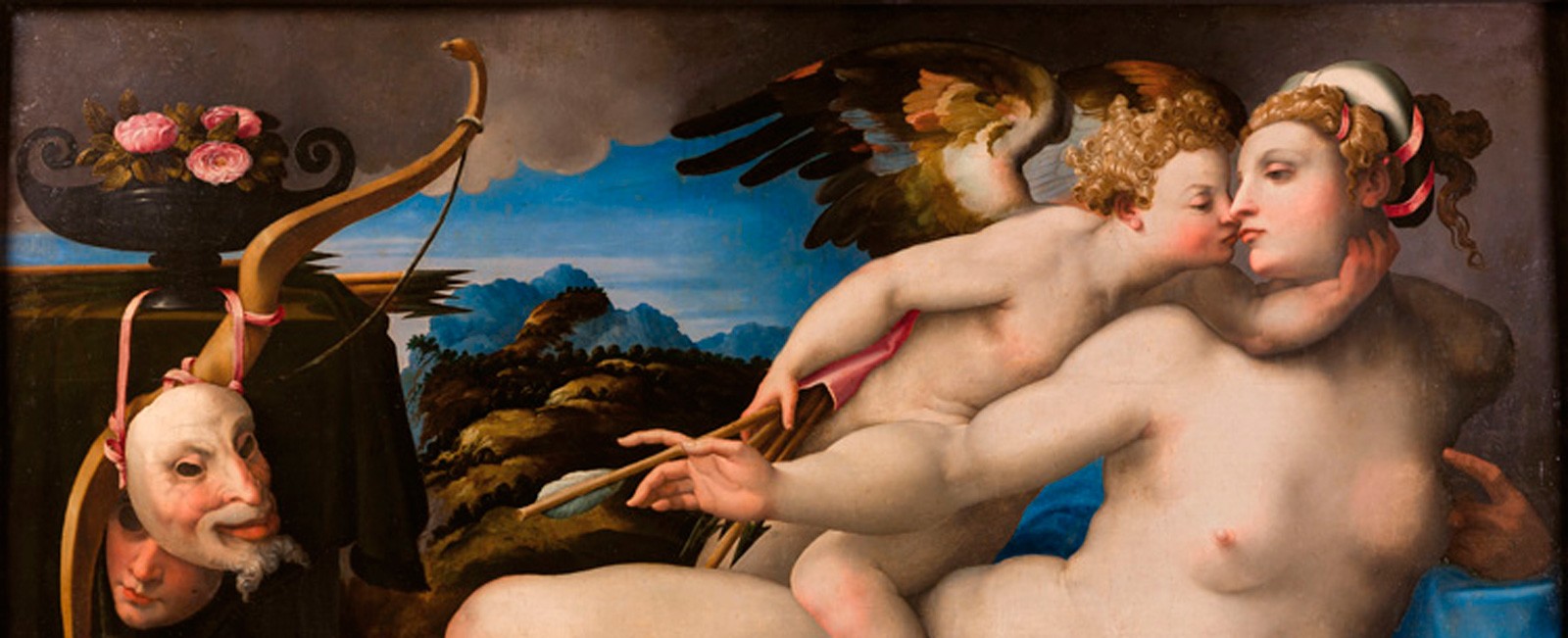 1.Venus-besada-por-Cupido,-Miguel-Angel